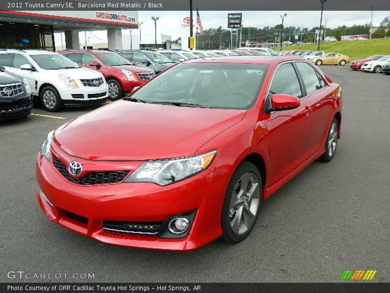 Barcelona Red Metallic / Black 2012 Toyota Camry SE