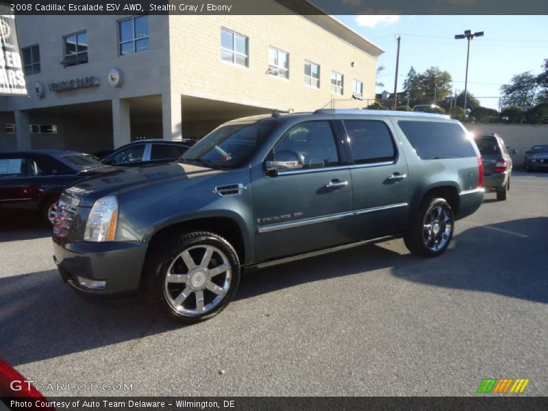 Stealth Gray / Ebony 2008 Cadillac Escalade ESV AWD