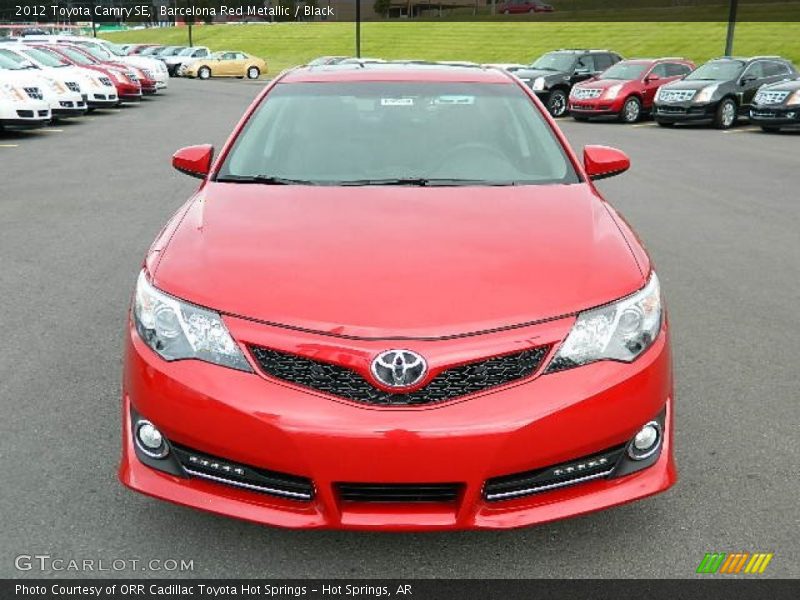 Barcelona Red Metallic / Black 2012 Toyota Camry SE