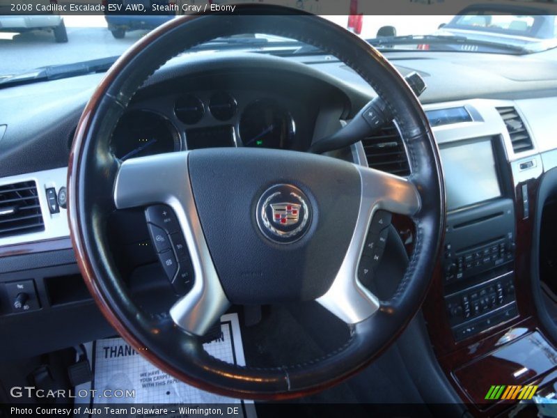 Stealth Gray / Ebony 2008 Cadillac Escalade ESV AWD