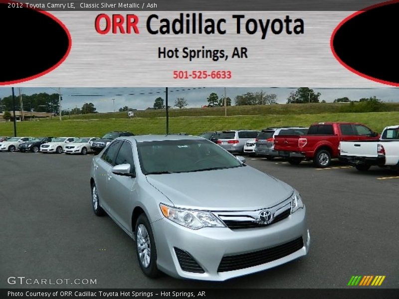 Classic Silver Metallic / Ash 2012 Toyota Camry LE