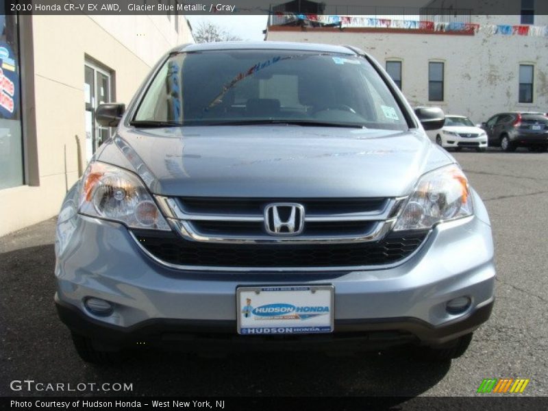 Glacier Blue Metallic / Gray 2010 Honda CR-V EX AWD