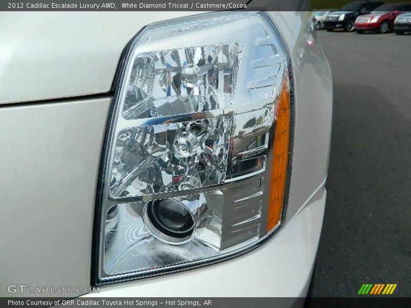 White Diamond Tricoat / Cashmere/Cocoa 2012 Cadillac Escalade Luxury AWD