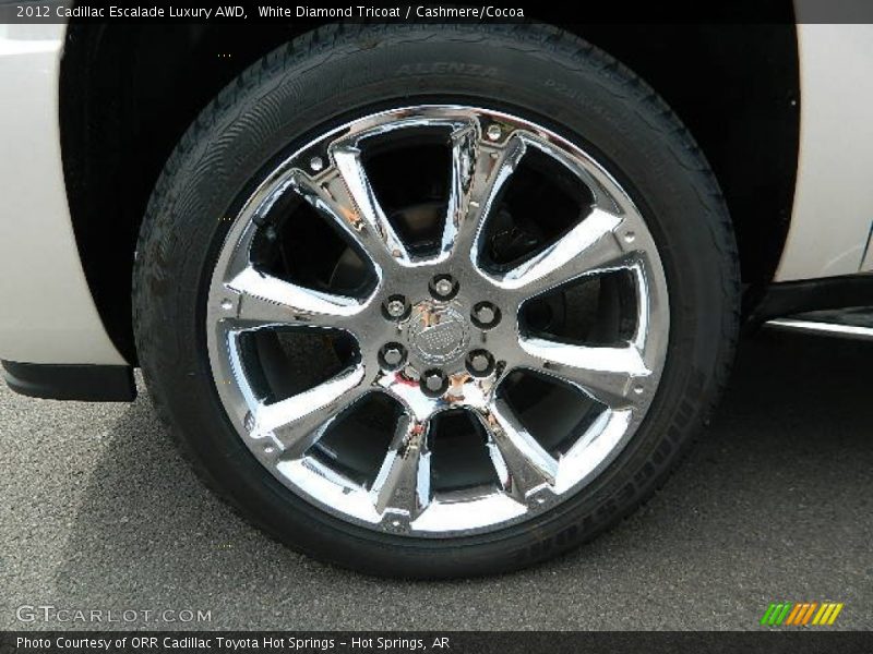White Diamond Tricoat / Cashmere/Cocoa 2012 Cadillac Escalade Luxury AWD