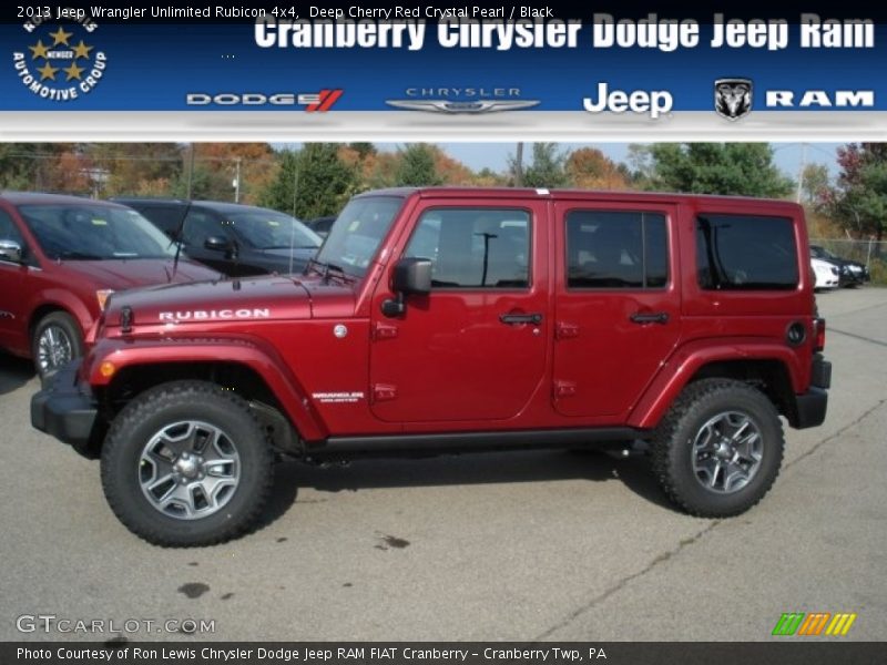 Deep Cherry Red Crystal Pearl / Black 2013 Jeep Wrangler Unlimited Rubicon 4x4