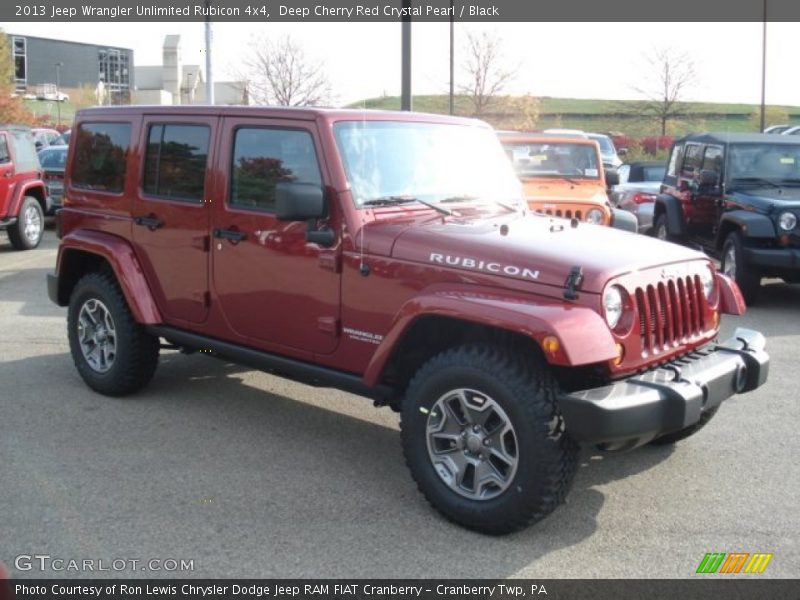 Deep Cherry Red Crystal Pearl / Black 2013 Jeep Wrangler Unlimited Rubicon 4x4
