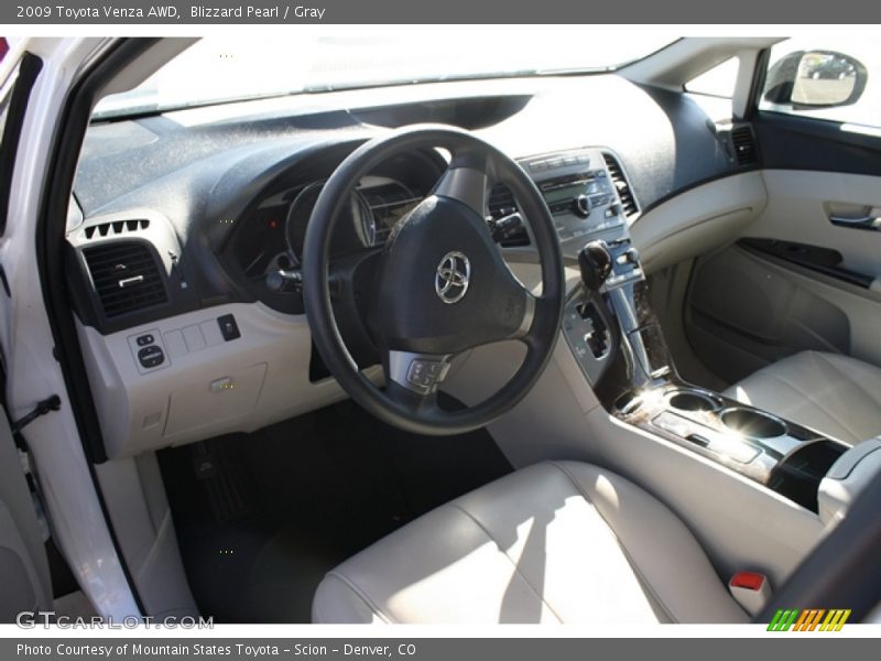 Blizzard Pearl / Gray 2009 Toyota Venza AWD