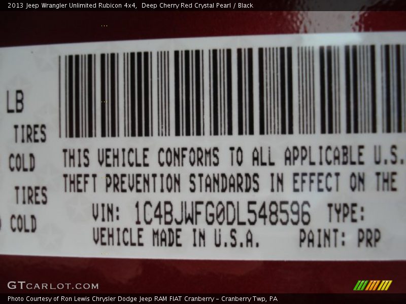 Deep Cherry Red Crystal Pearl / Black 2013 Jeep Wrangler Unlimited Rubicon 4x4