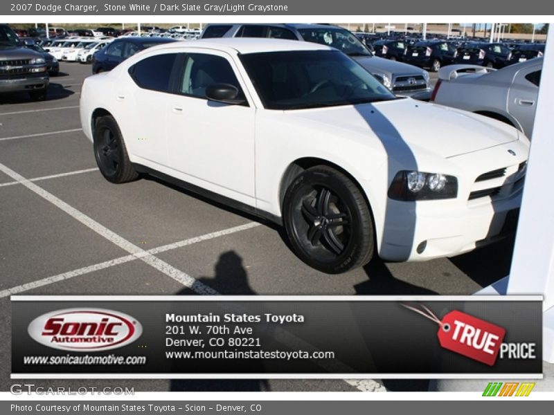 Stone White / Dark Slate Gray/Light Graystone 2007 Dodge Charger