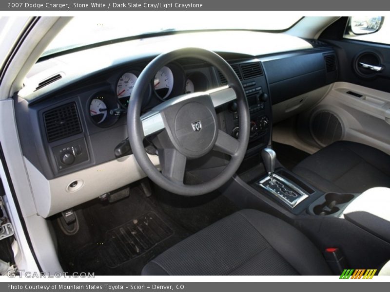 Stone White / Dark Slate Gray/Light Graystone 2007 Dodge Charger