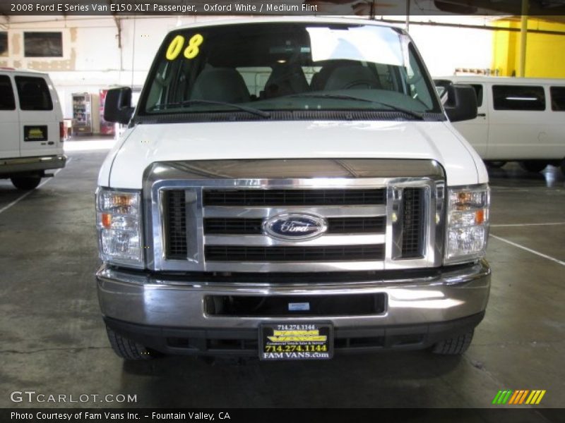 Oxford White / Medium Flint 2008 Ford E Series Van E150 XLT Passenger