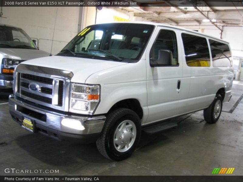 Oxford White / Medium Flint 2008 Ford E Series Van E150 XLT Passenger