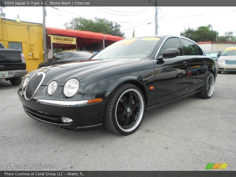 Ebony Black / Charcoal 2004 Jaguar S-Type 4.2