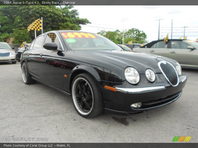 Ebony Black / Charcoal 2004 Jaguar S-Type 4.2