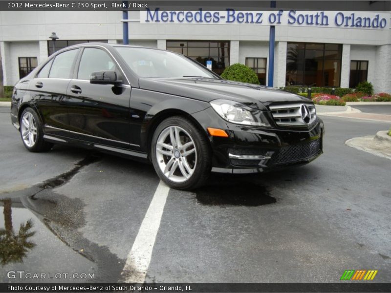 Black / Black 2012 Mercedes-Benz C 250 Sport