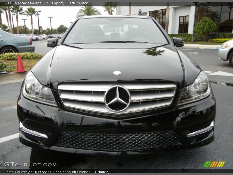Black / Black 2012 Mercedes-Benz C 250 Sport