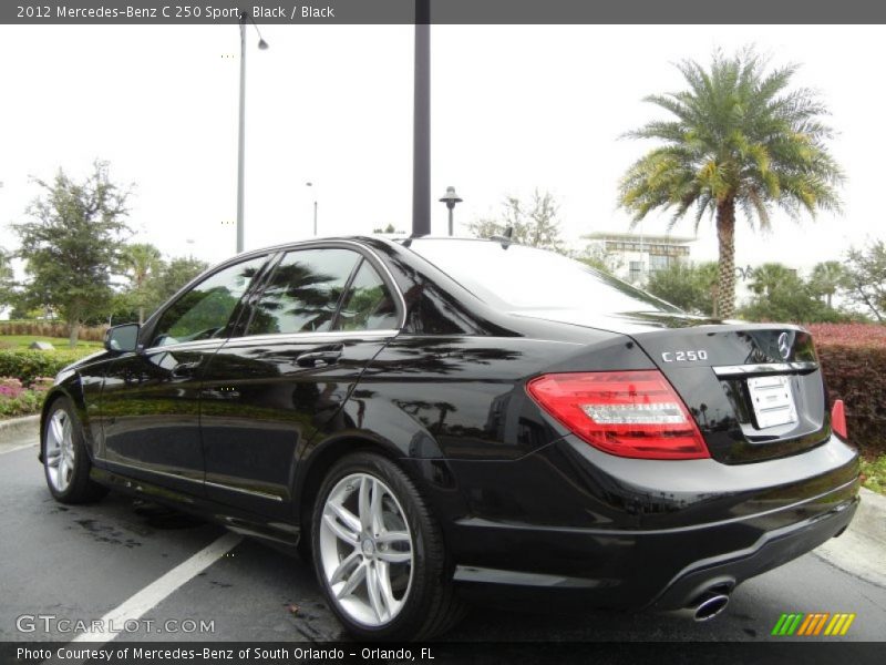 Black / Black 2012 Mercedes-Benz C 250 Sport