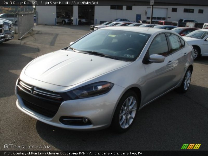 Bright Silver Metallic / Black/Ruby Red 2013 Dodge Dart SXT
