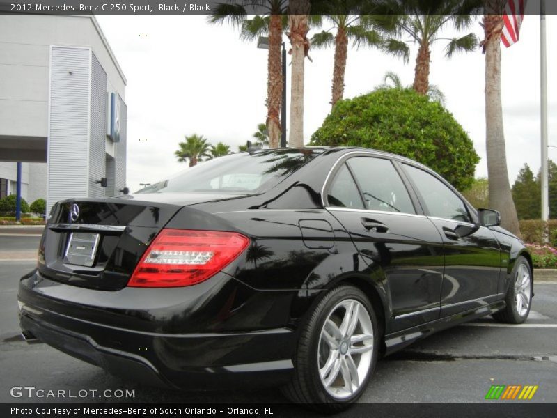 Black / Black 2012 Mercedes-Benz C 250 Sport