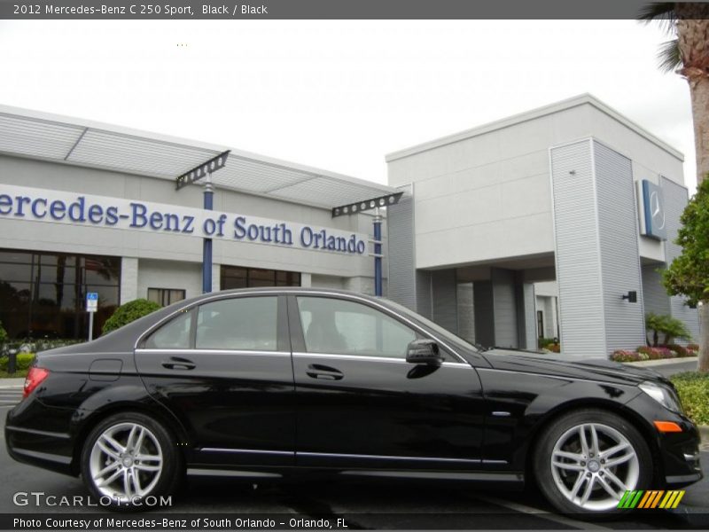 Black / Black 2012 Mercedes-Benz C 250 Sport