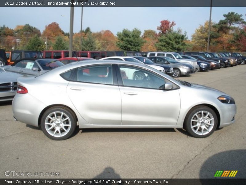 Bright Silver Metallic / Black/Ruby Red 2013 Dodge Dart SXT