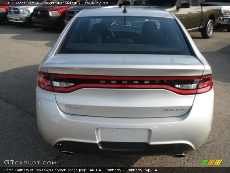 Bright Silver Metallic / Black/Ruby Red 2013 Dodge Dart SXT