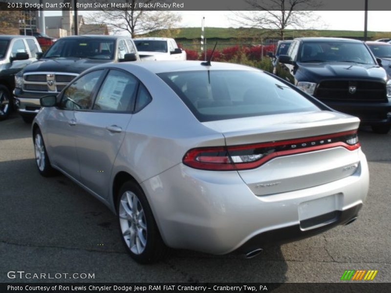 Bright Silver Metallic / Black/Ruby Red 2013 Dodge Dart SXT