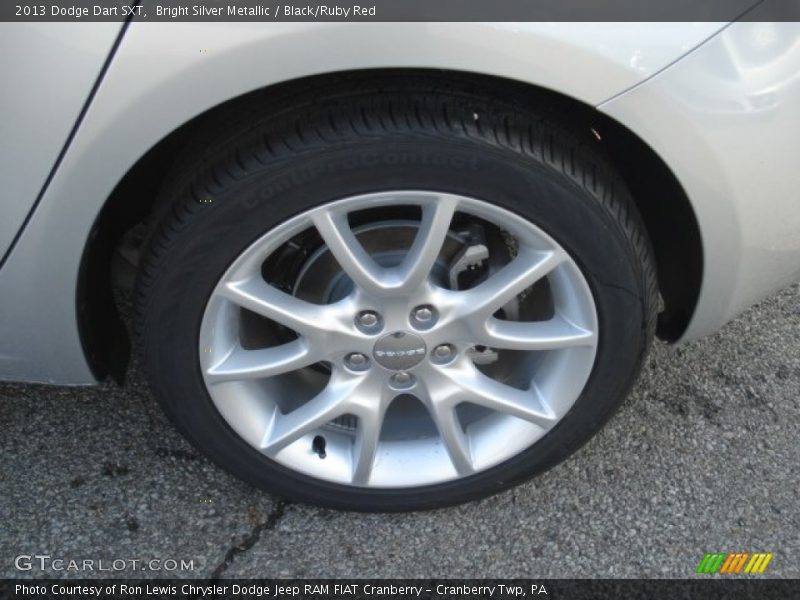 Bright Silver Metallic / Black/Ruby Red 2013 Dodge Dart SXT