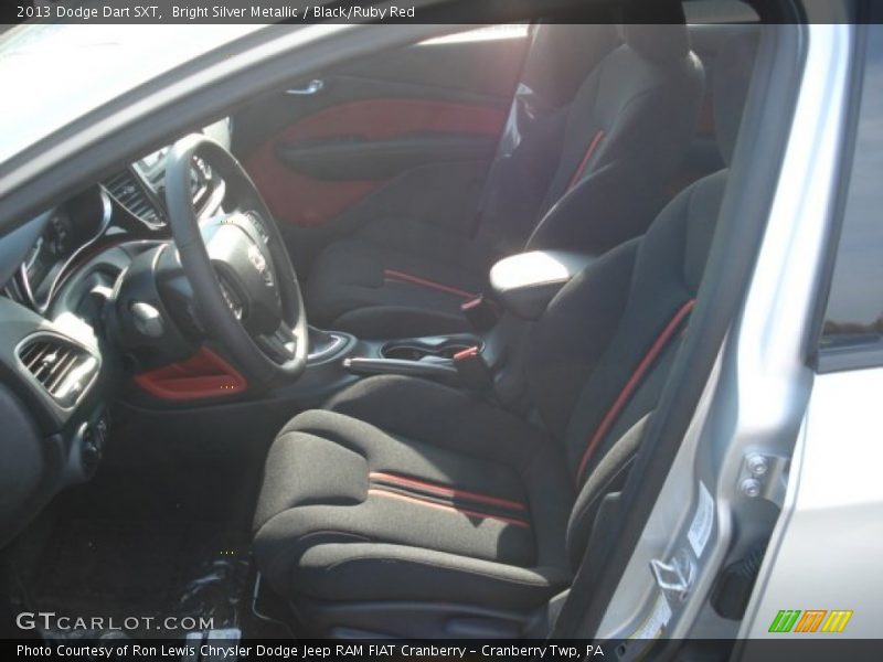 Bright Silver Metallic / Black/Ruby Red 2013 Dodge Dart SXT