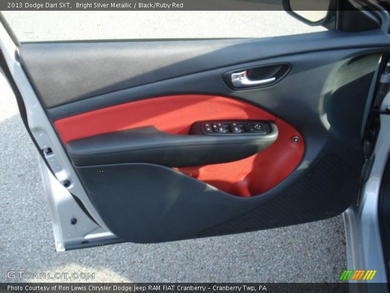 Bright Silver Metallic / Black/Ruby Red 2013 Dodge Dart SXT