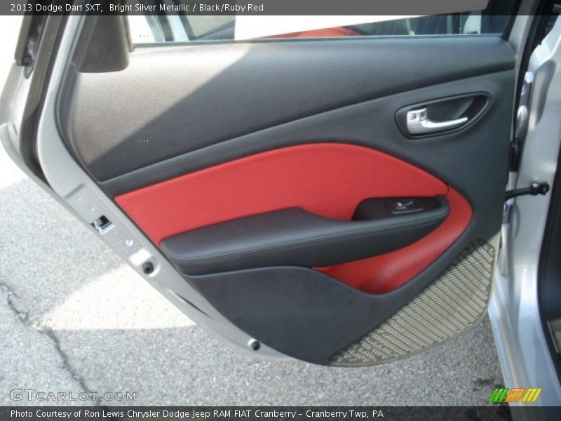 Bright Silver Metallic / Black/Ruby Red 2013 Dodge Dart SXT