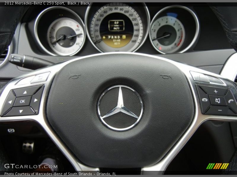 Black / Black 2012 Mercedes-Benz C 250 Sport
