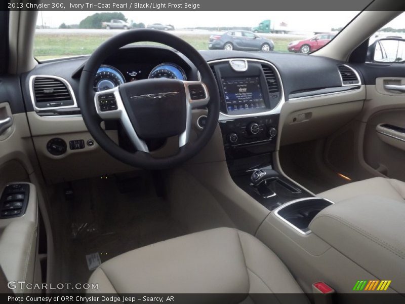 Ivory Tri-Coat Pearl / Black/Light Frost Beige 2013 Chrysler 300