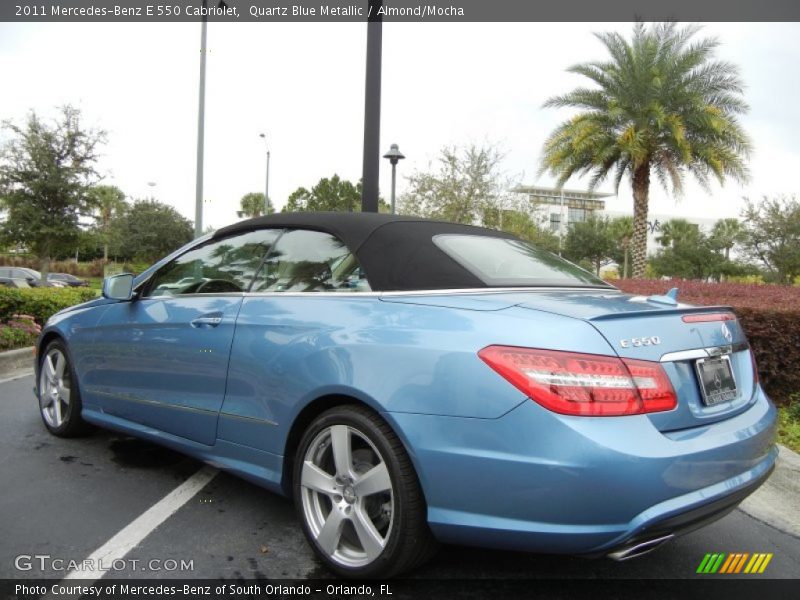 Quartz Blue Metallic / Almond/Mocha 2011 Mercedes-Benz E 550 Cabriolet