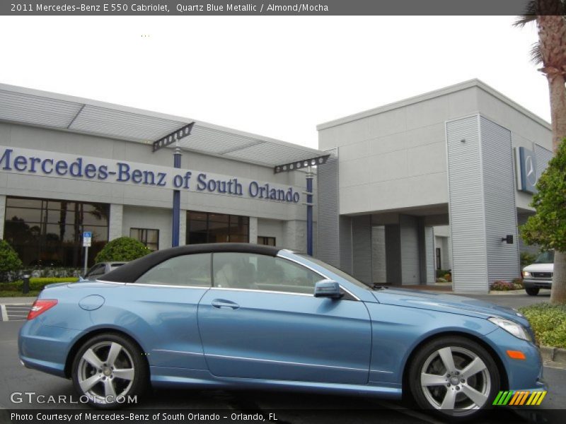 Quartz Blue Metallic / Almond/Mocha 2011 Mercedes-Benz E 550 Cabriolet