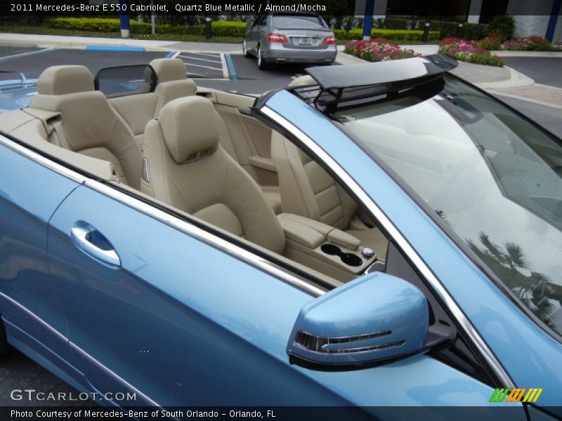 Quartz Blue Metallic / Almond/Mocha 2011 Mercedes-Benz E 550 Cabriolet