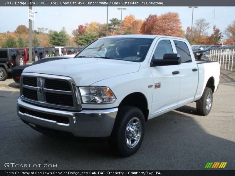 Bright White / Dark Slate/Medium Graystone 2012 Dodge Ram 2500 HD SLT Crew Cab 4x4