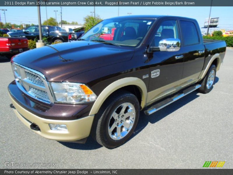 Rugged Brown Pearl / Light Pebble Beige/Bark Brown 2011 Dodge Ram 1500 Laramie Longhorn Crew Cab 4x4
