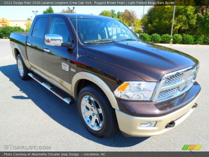 Rugged Brown Pearl / Light Pebble Beige/Bark Brown 2011 Dodge Ram 1500 Laramie Longhorn Crew Cab 4x4