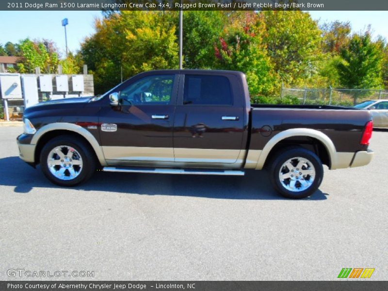 Rugged Brown Pearl / Light Pebble Beige/Bark Brown 2011 Dodge Ram 1500 Laramie Longhorn Crew Cab 4x4
