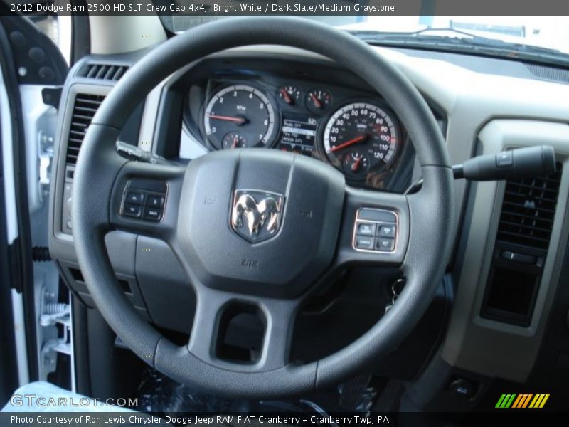 Bright White / Dark Slate/Medium Graystone 2012 Dodge Ram 2500 HD SLT Crew Cab 4x4