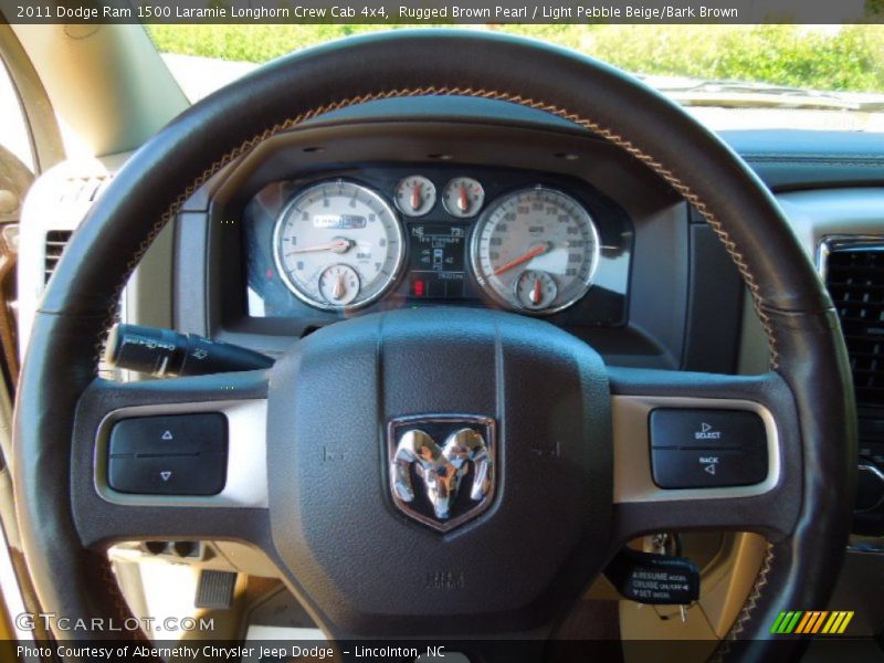 Rugged Brown Pearl / Light Pebble Beige/Bark Brown 2011 Dodge Ram 1500 Laramie Longhorn Crew Cab 4x4