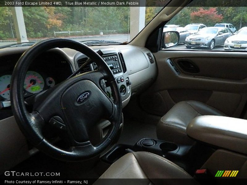True Blue Metallic / Medium Dark Pebble 2003 Ford Escape Limited 4WD