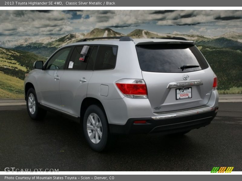 Classic Silver Metallic / Black 2013 Toyota Highlander SE 4WD