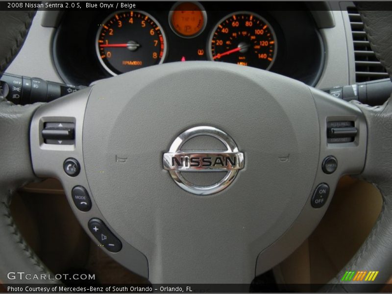 Blue Onyx / Beige 2008 Nissan Sentra 2.0 S