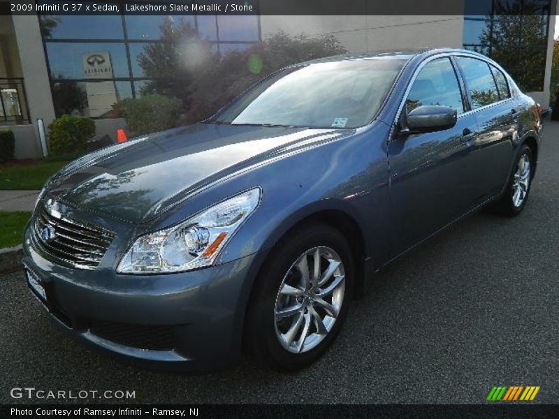 Lakeshore Slate Metallic / Stone 2009 Infiniti G 37 x Sedan