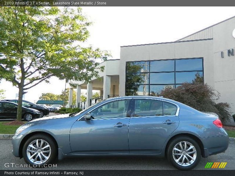 Lakeshore Slate Metallic / Stone 2009 Infiniti G 37 x Sedan