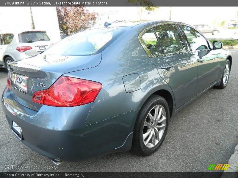 Lakeshore Slate Metallic / Stone 2009 Infiniti G 37 x Sedan