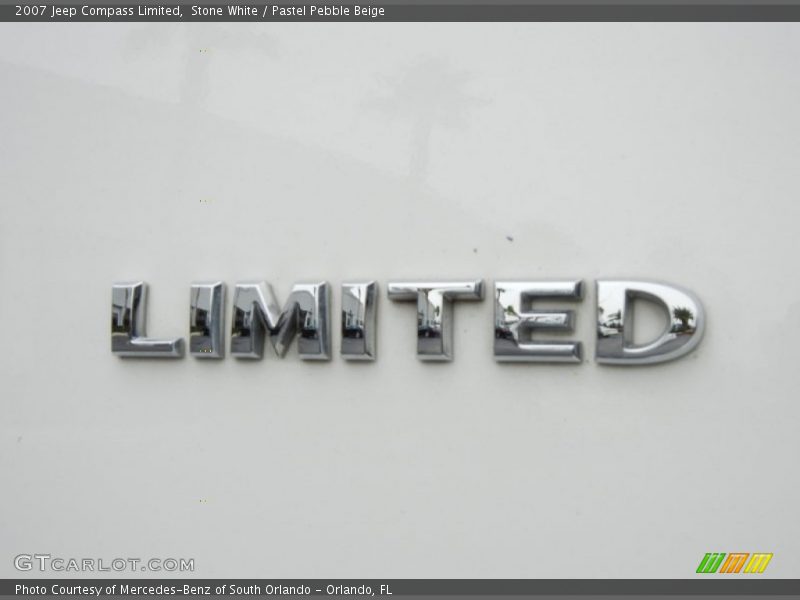 Stone White / Pastel Pebble Beige 2007 Jeep Compass Limited