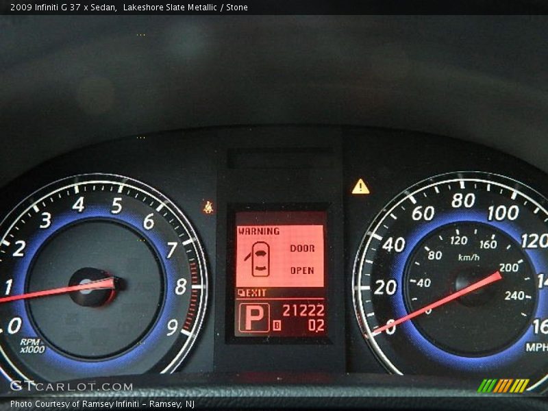 Lakeshore Slate Metallic / Stone 2009 Infiniti G 37 x Sedan